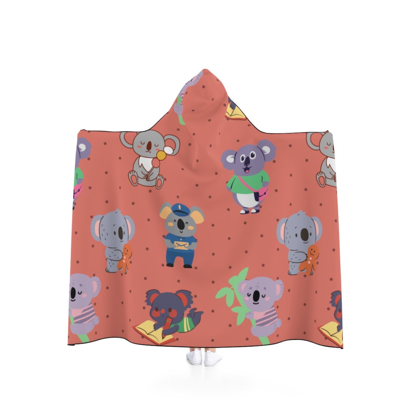 Koala Hooded Blanket Koala Lovers Etsy