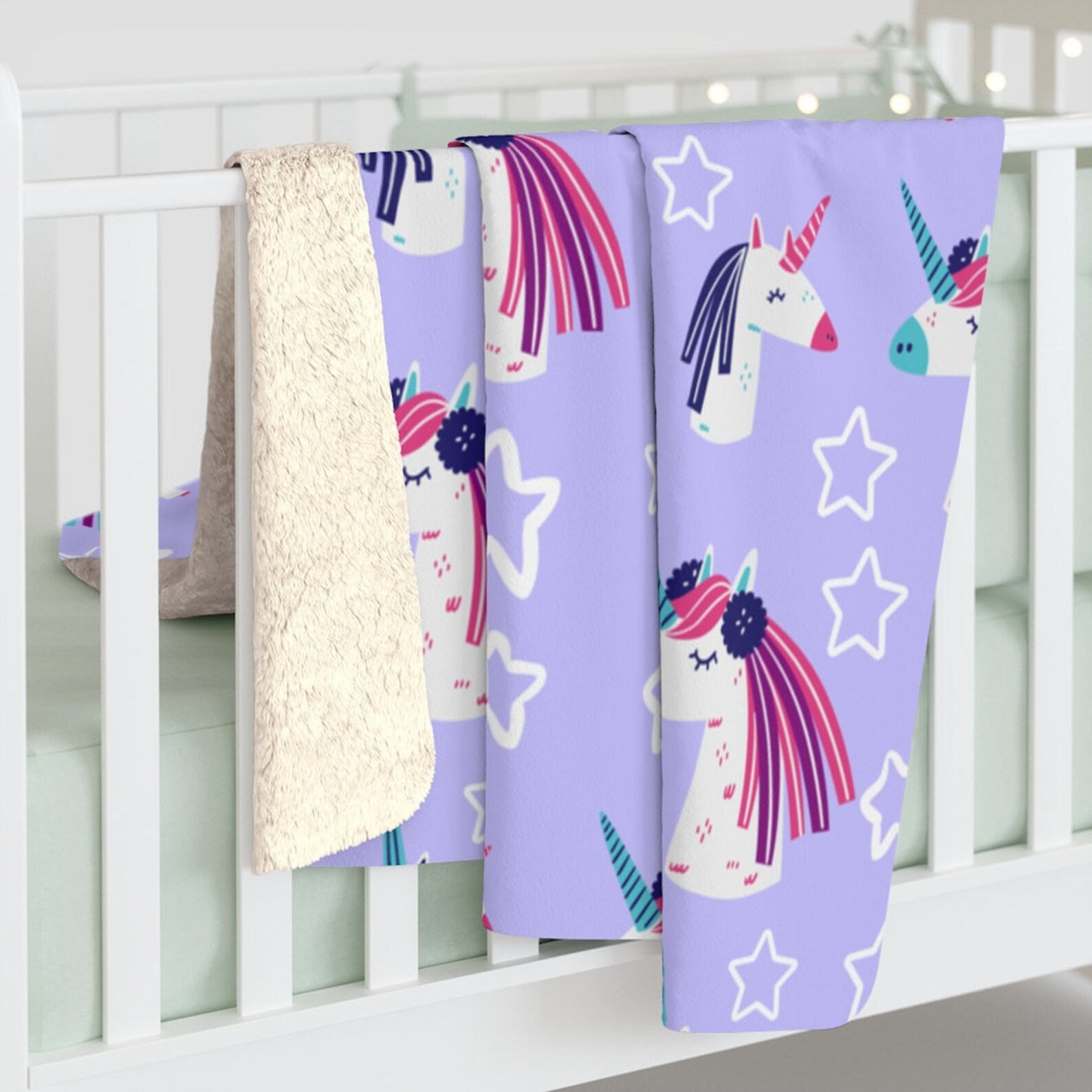 Unicorn Blanket Baby Blanket Fleece Blanket Etsy