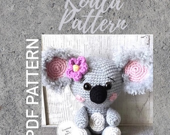 Koala Bear Crochet Pattern, Instant PDF Download, Baby shower gift ideas, Birthday gift for girl