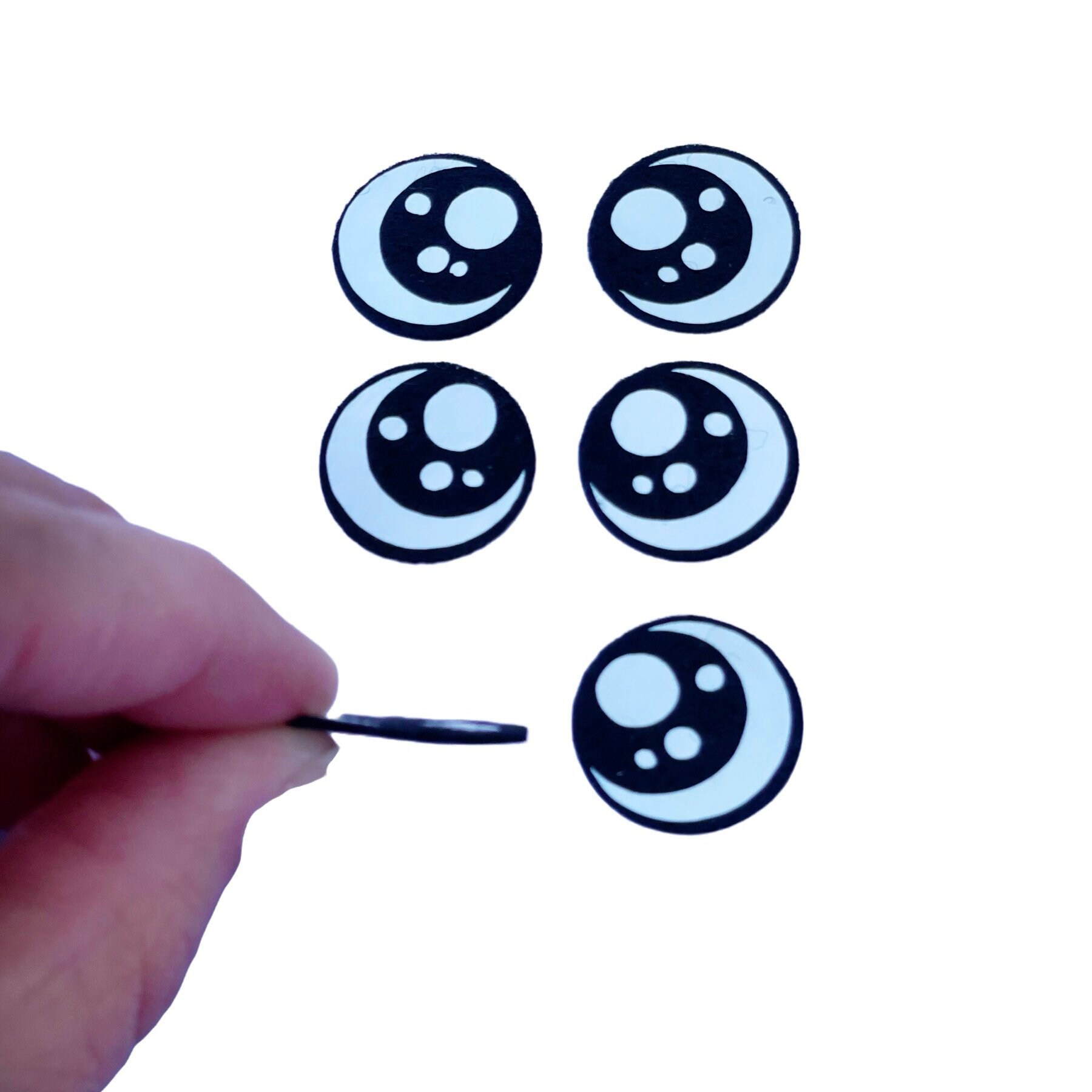 Felt Eyes, Set of 3, Felt Eyes for Crochet Dolls, Eyes for Stuffed