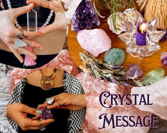 Crystal Gemstone Pull Message - What are you needing on your path right now? Let the Universe choose your message sent via JPG