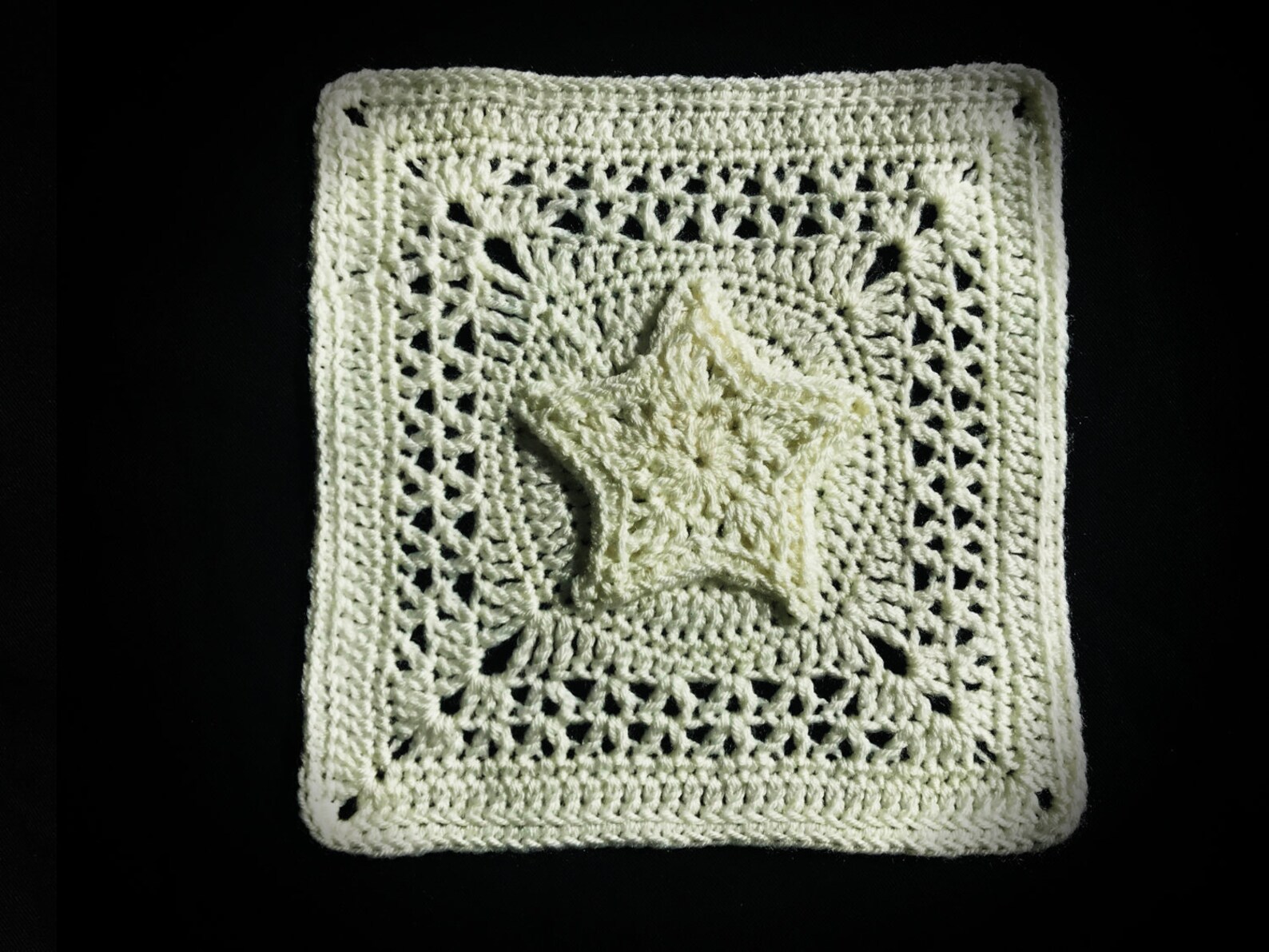 Crochet Christmas Star Granny Square Pattern Written Etsy