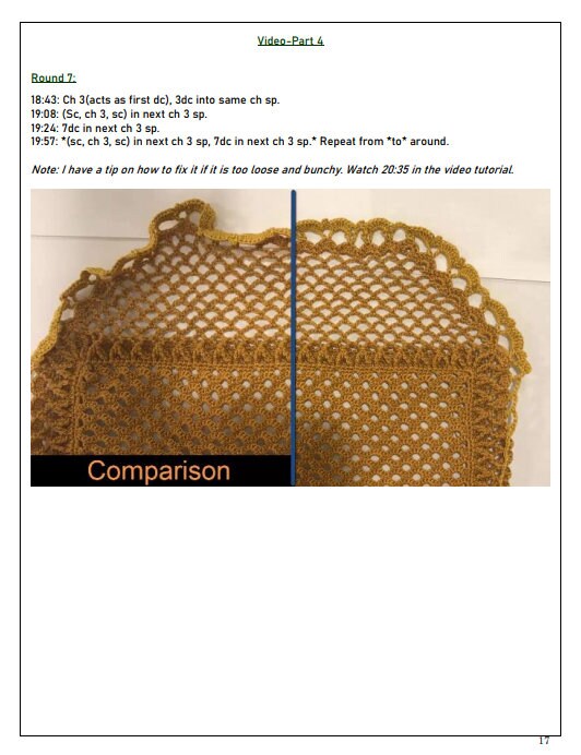 Custom Sized OVAL TABLE RUNNER Crochet Pattern, Crochet Thread, Gift