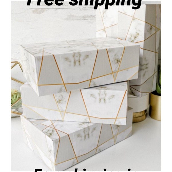 9x6x3 marble boxes for shipping, subscription boxes, boutiques,weddings