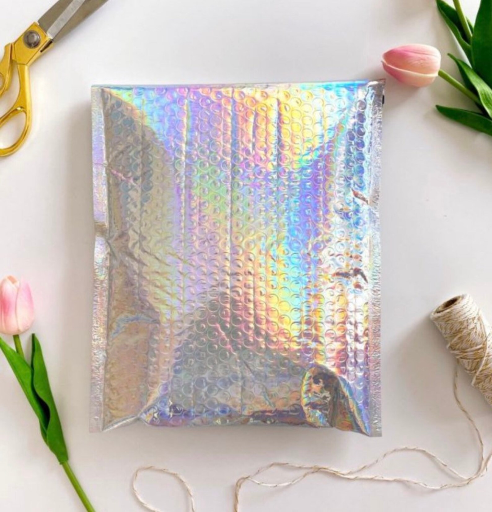 8.5x12 Holographic Iridescent Bubble Mailers Qty 50 Etsy