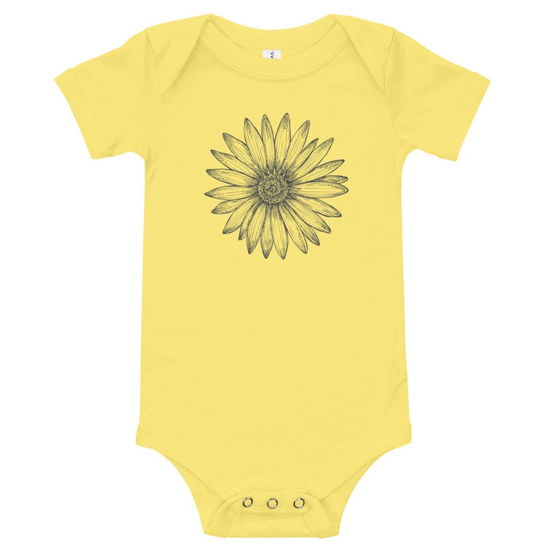 Bodysuit for Boys or Girls Daisy Infant Shirt Flower Onesie Daisy Baby Onesie Trendy Hipster Baby Clothes