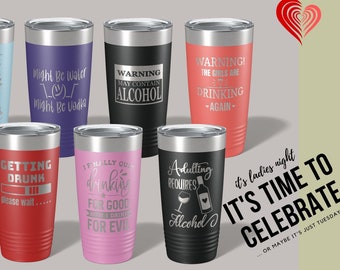 Personalized Custom Engraved Tumblers, Stainless Steel Tumbler, 20 oz Tumbler, Funny Drinking Cup, Customized Cup, Monogram Tumbler