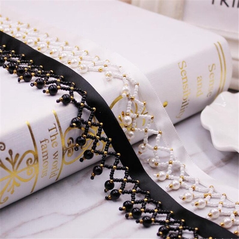 Tassel Fringe Trim Pumpkin Crystal Beaded Ribbon For Sewing Curtain Accessories Tassel Fringe Trim Pumpkin Crystal Beaded Ribbon For Sewing Curtain Accessories