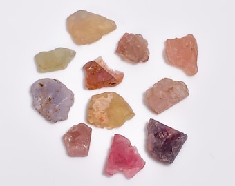 Multi Sapphire Gemstone Lot: 46 Carats Rough Cut Sapphires for Jewelry Making