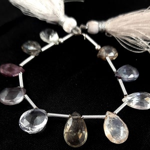Multi Stone Beads/Multi Stone Gemstone/Faceted Multi Stone Pear Shape 4''Inch 1 Strand/Multi Stone Beads/10x7-12x8mm/F-920