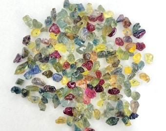 100% Natural Sapphire Gemstone/Good Quality Colourful Sapphire Rough/October Birthstone Sapphire Raw/For Making Jewelry/4X2 7X3 mm