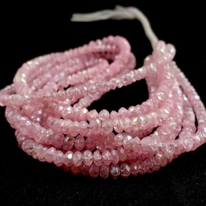 Pink Grepolite Briolette Beads/Rondelle Shape Grepolite 1 Strand/Faceted Grepolite Beads Best Quality/16''Inch/Pink Grepolite Strand/B-660