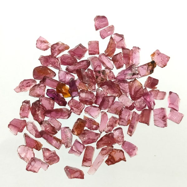 200 Pcs Bulk Price Pink Garnet Rough Gemstone/5x4-9x3mm Natural Pink Garnet Raw Loose Gemstone/For Making Multi Jewellery