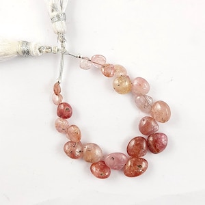 Natural Spinel Beads/39 Cartas Heart Shape Smooth Spinel Briolette Gemstone/4" Inches Burma Spinel Strand/For Making Jewelry/4 To 8mm/T-105