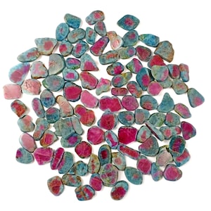 Raw Ruby Zoisite Slice: Rough Gemstone for Jewelry Making