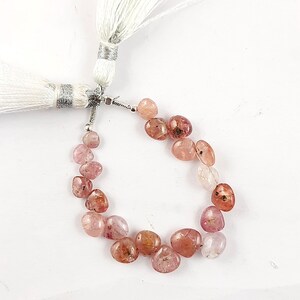 Exclusive Spinel Beads/30 Cartas Heart Shape Smooth Spinel Briolette Gemstone/4" Inches Burma Spinel Strand/For Making Jewelry/4 To 7mm