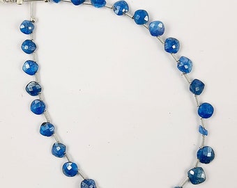 Blue Apatite Beads/Fine Quality Cushion Apatite Briolette Strand/8''Inch 1 Strand/Blue Apatite Gemstone/4 To 5mm/F-2965