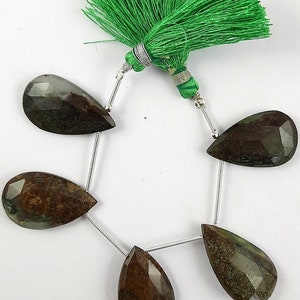 86 Ct. Bio Chrysoprase 4&quot;Inch Beads/ Pear Shape Beads/Amaze Quality Bio Chrysoprase Strand/Faceted Gemstone/F-521