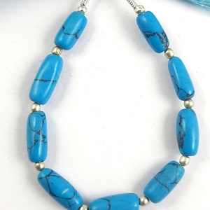 Mohave Turquoise Beads/Mohave Turquoise Gemstone/Smooth Mohave Turquoise Fancy Shape 4&#39;&#39;Inch 1 Strand/Mohave Turquoise Beads/8x4-10x4/F-773