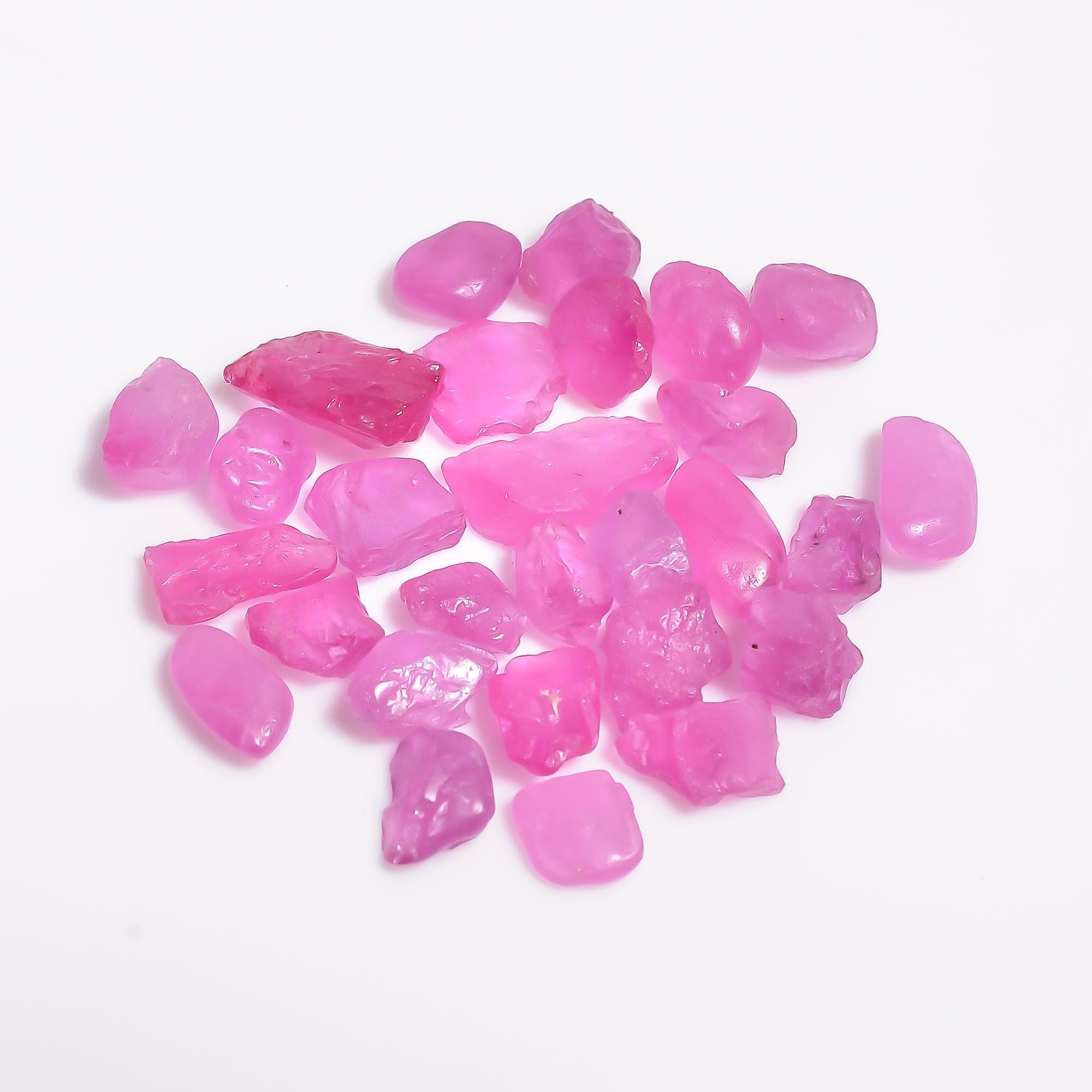 Rew Pink Raw Pink Sapphire Gemstone: Natural Loose Rough Pink Sapphires (31.50 ...