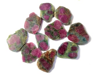 Ruby Zoisite Slice Gemstone - 113 Ct Loose Gem for Jewelry Making