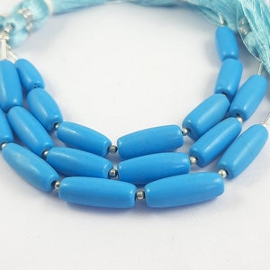 Mohave Turquoise Beads/Mohave Turquoise Gemstone/Smooth Mohave Turquoise Fancy Shape 4&#39;&#39;Inch 1 Strand/Mohave Turquoise Beads/14x7-18x7/F-768