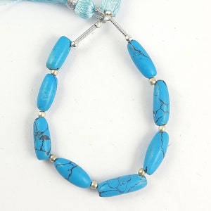 Mohave Turquoise Beads/Mohave Turquoise Gemstone/Smooth Mohave Turquoise Fancy Shape 4&#39;&#39;Inch 1 Strand/Mohave Turquoise Beads/10x5-14x5/F-766