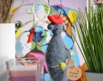 Playful Felt Cockroach Tennis Player: A Unique Addition to Your Home Decor