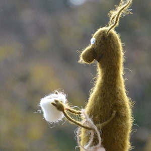 Needle Felted Animal Interior Toy Cockroach With A Cup Of Tea Toy Gift Toy. Hand made Accessory 100% Wool from Lviv Ukraine. image 7