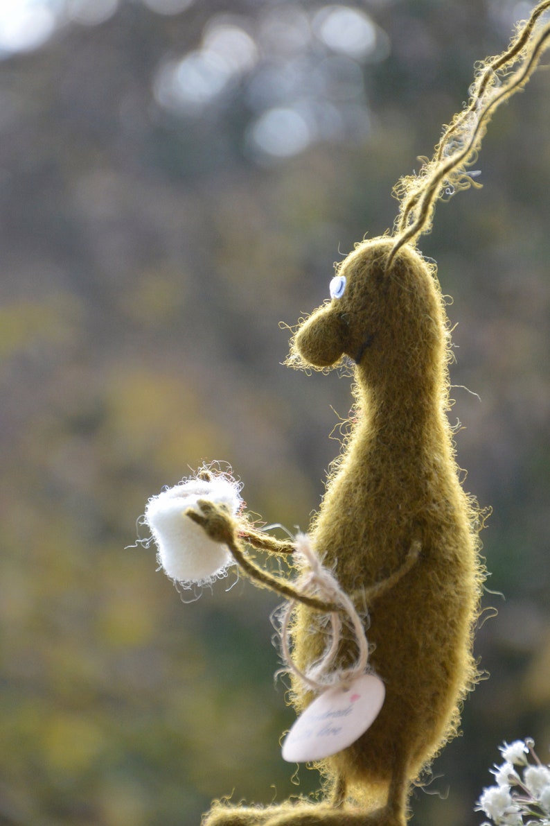 Needle Felted Animal Interior Toy Cockroach With A Cup Of Tea Toy Gift Toy. Hand made Accessory 100% Wool from Lviv Ukraine. image 7