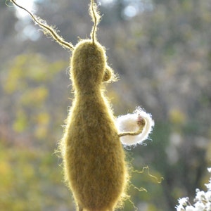 Needle Felted Animal Interior Toy Cockroach With A Cup Of Tea Toy Gift Toy. Hand made Accessory 100% Wool from Lviv Ukraine. image 4