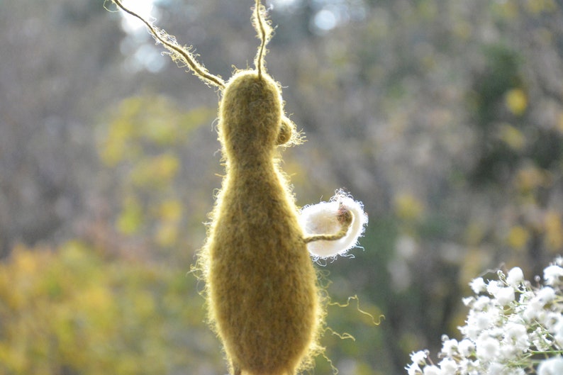 Needle Felted Animal Interior Toy Cockroach With A Cup Of Tea Toy Gift Toy. Hand made Accessory 100% Wool from Lviv Ukraine. image 4