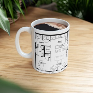 Architect Coffee Mug, Blueprint Design, Architecture Gift