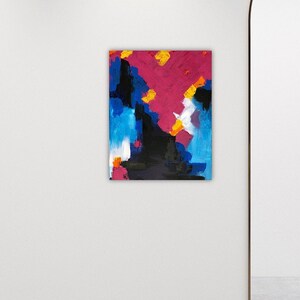 Abstract acrylic painting on canvas