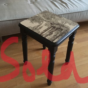 Decoupaged small table | SOLD