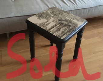 Decoupaged small table | SOLD