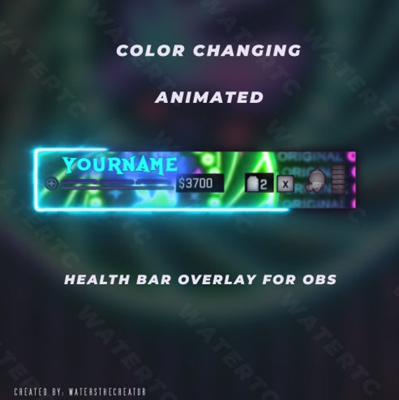 Instant Download Color Changing Animated Warzone 2.0 Health 