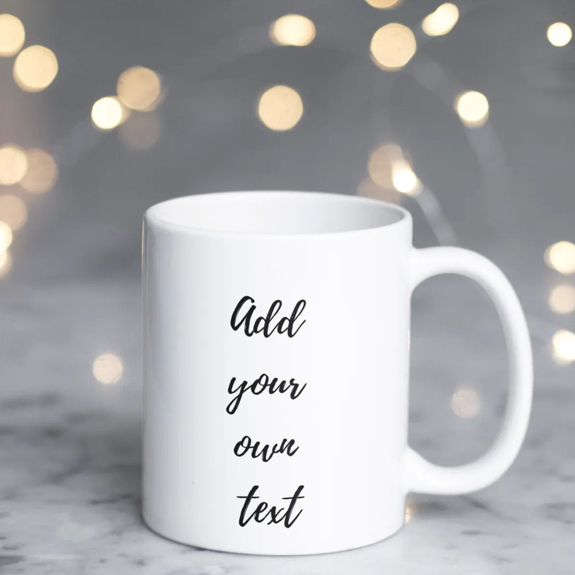 Customise your own text on a mug Message on a mug Etsy
