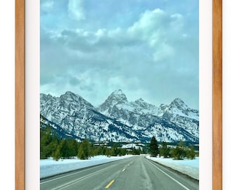 Road to Tetons -- Grand Teton National Park -- Wyoming -- Travel Photography -- Print -- Home Decor -- Wall Art -- Black & White