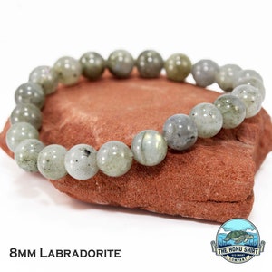 Larimar 8mm Anxiety Relief Elastic Bracelet Womens Protection Morganite Lapis Aventurine Fluorite Labradorite Sodalite image 9