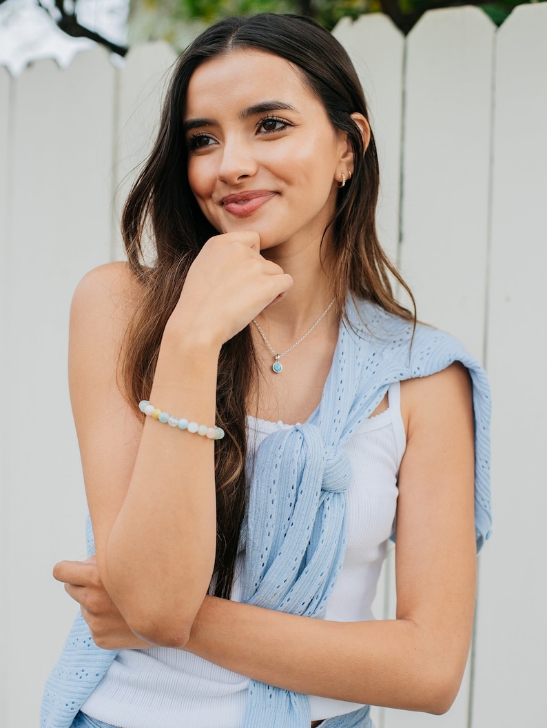 8mm Anxiety Relief Elastic Bracelet Womens Etsy