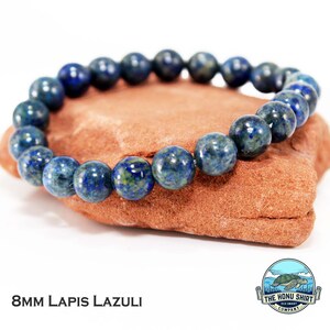 Larimar 8mm Anxiety Relief Elastic Bracelet Womens Protection Morganite Lapis Aventurine Fluorite Labradorite Sodalite image 7