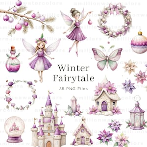 Christmas Clipart, Christmas Fairy Clip Art, winter clipart, christmas clipart PNG, clipart commercial use, cozy christmas, bundle clipart