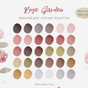 Red Procreate Color Palette Green Color Scheme Boho Procreate Color Swatches iPad Illustration Procreate Art