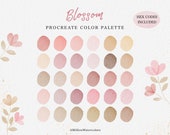 Procreate Color Palette Pink Boho Procreate Art iPad Illustration Procreate Swatches Watercolor