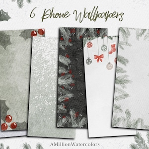 Weihnachten Wallpapers Telefon, Aquarell Tapete, Thema Weihnachten, Telefon Weihnachten Hintergrund, Telefon Winter Wallpaper, Weihnachten Hintergrund