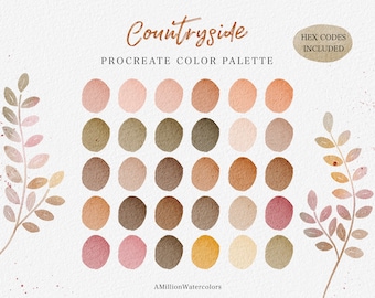 Campagna Procreate Palette di colori Cottage Schema di colori di base Vintage Boho Procreate Campioni di colori Illustrazione per iPad Procreate Art