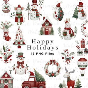 Holidays Clipart, Christmas Clipart, Christmas PNG, clipart commercial use, Merry Christmas, Winter Clip art Bundle, commercial PNG