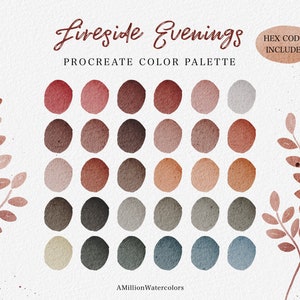 Procreate Color Palette Dark Boho Color Pack Procreate Art Procreate Swatches iPad Illustration Watercolor Clipart