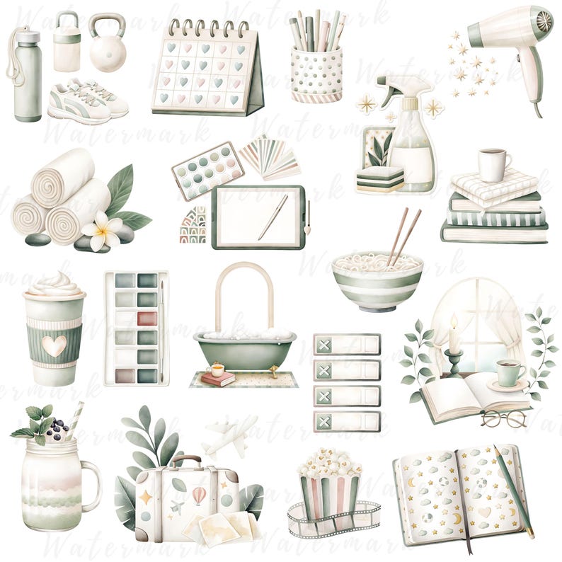 Planner Clipart Girls Journal Digital Planner Clip Art Stickers ...